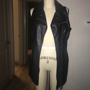 Faux Leather Synched Vest